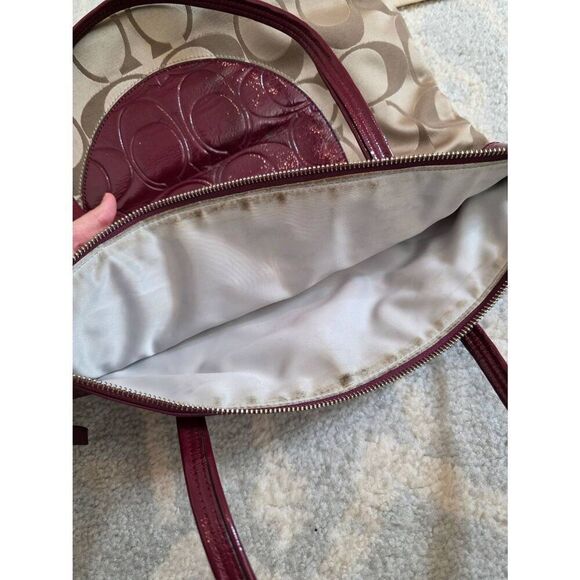 Coach Logo Laura Berry Purse Tote Shoulder Handbag - Picture 9 of 12